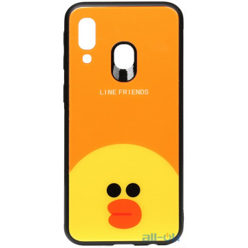 Чохол-накладка TOTO Cartoon Print Glass Case Samsung Galaxy A40 Line friends Sally